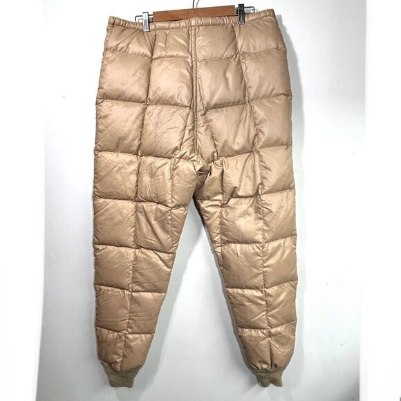 Vintage Goose Down Quilted Puffer Thermal Pants Mens M - Picture 4 of 5